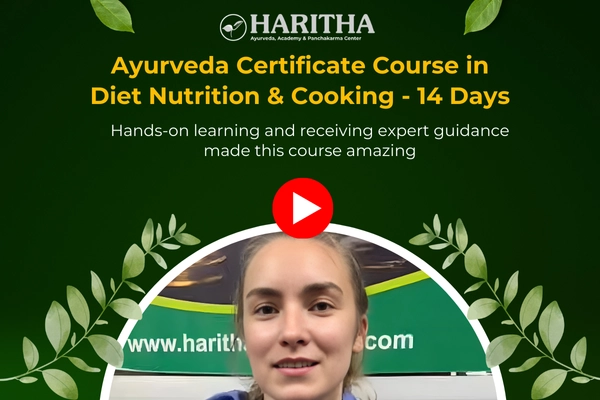 Ayurveda certificate course in diet nutrition and cooking at Haritha Ayurveda