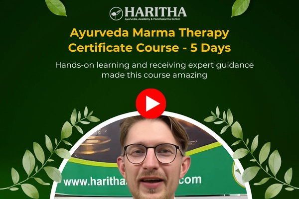 Ayurveda marma therapy course at Haritha Ayurveda